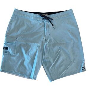 Billabong Platinum-X All Day Hybrid Low Tides Board Shorts Blue Mens Size 38